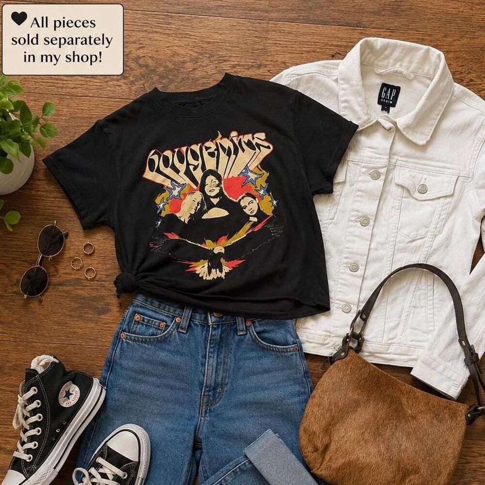 Boygenius Cropped Graphic Tee Size Large Indie Rock Band Shirt Indie Folk Grunge